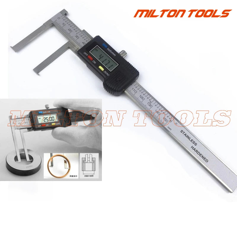 Digital Inside Groove Caliper 10–150mm — Knife Edge, 0.01mm Precision