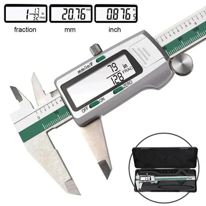 Digital Vernier Caliper 150mm — Fraction/MM/Inch, 0.01mm Precision