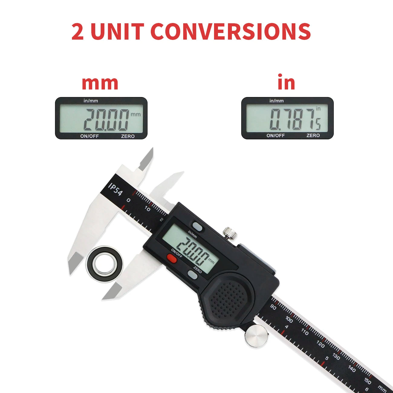Hardened Stainless Steel Digital Caliper — 0.03mm Accuracy, Multiple Sizes