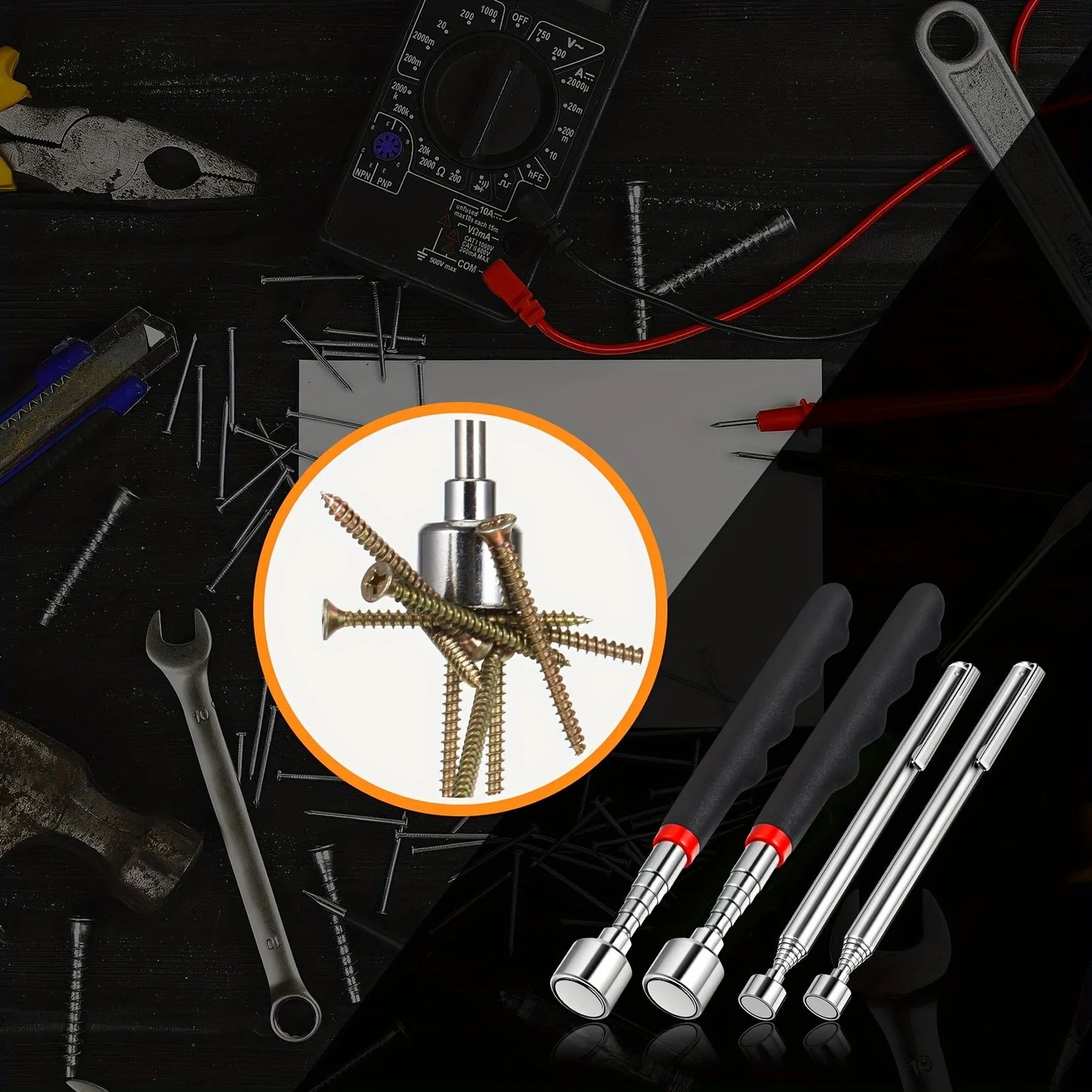 Telescopic Magnetic Picking Tool — Extendable Reach