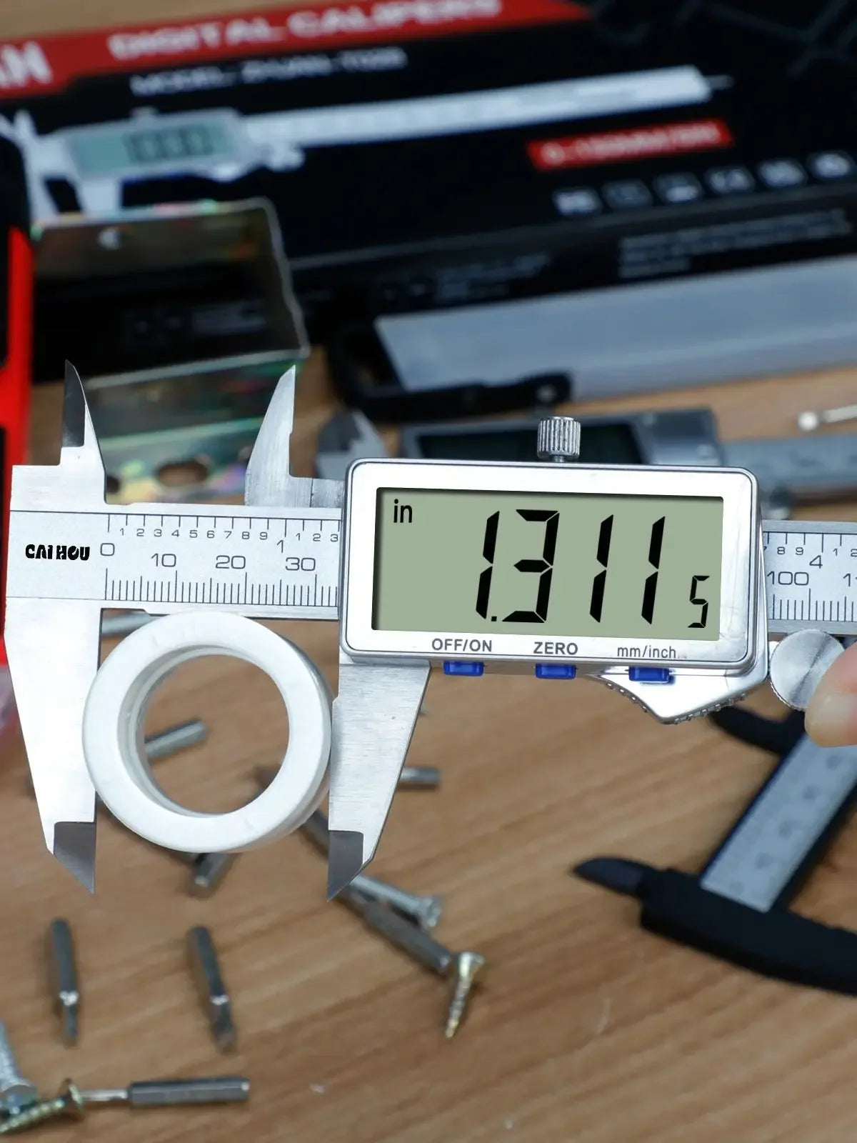 Digital Caliper 150mm — Large LCD, Stainless Steel
