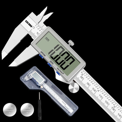 Digital Caliper 150mm — Large LCD, Stainless Steel