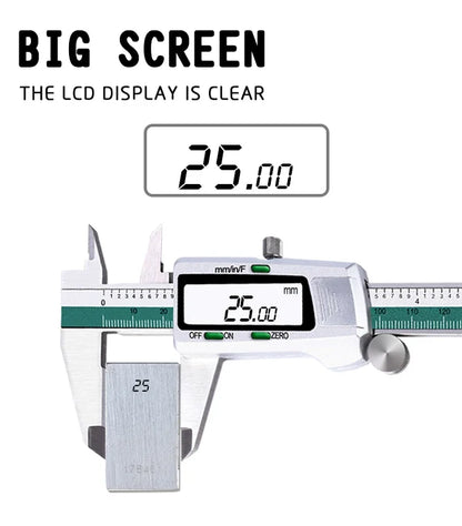 Digital Vernier Caliper 150mm — Fraction/MM/Inch, 0.01mm Precision
