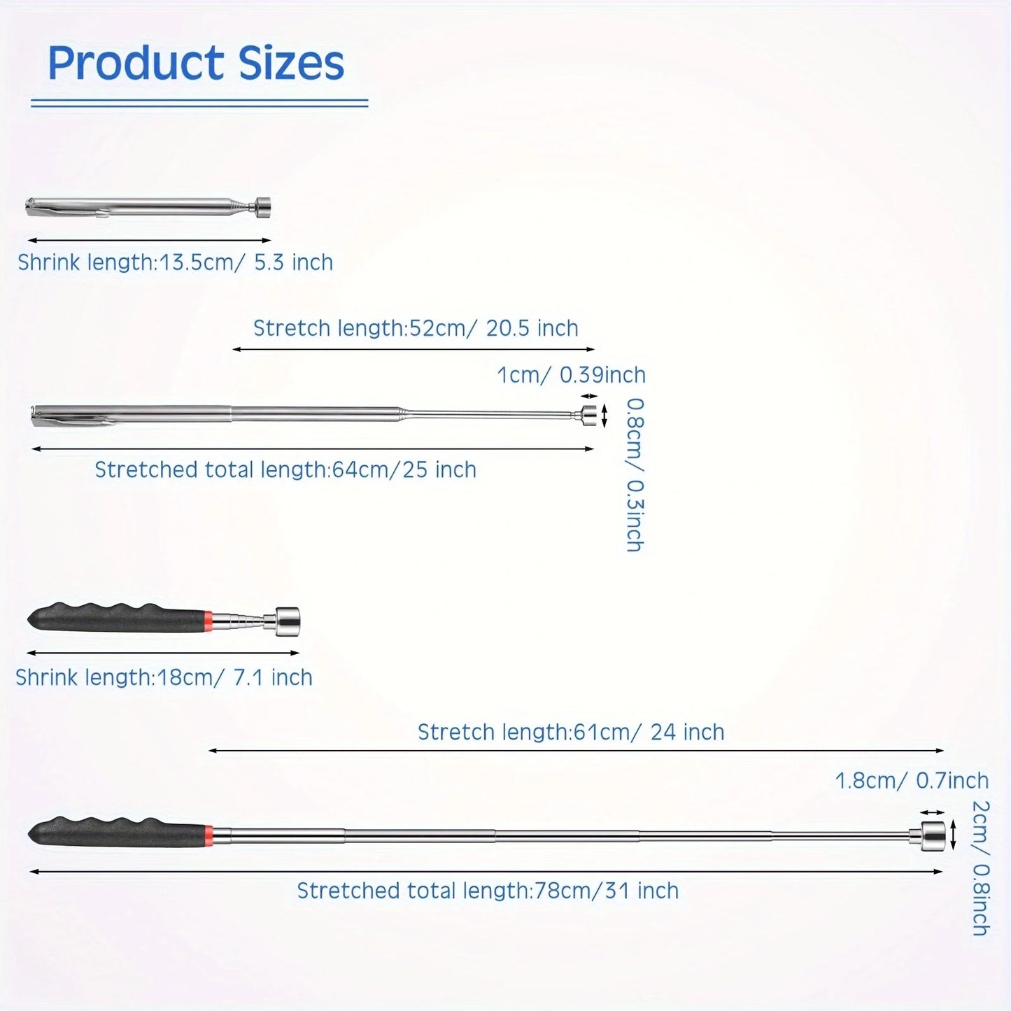Telescopic Magnetic Picking Tool — Extendable Reach