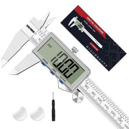 Digital Caliper 150mm — Large LCD, Stainless Steel