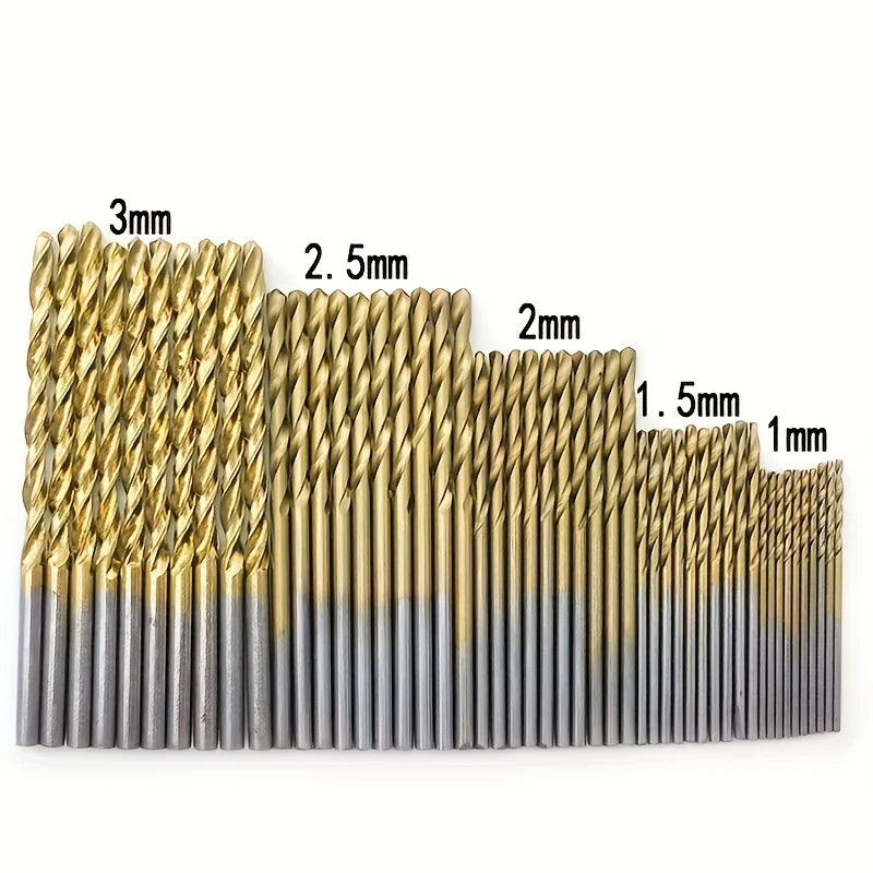 99-Piece HSS Titanium Drill Bit Set — Metal, Wood & Plastic
