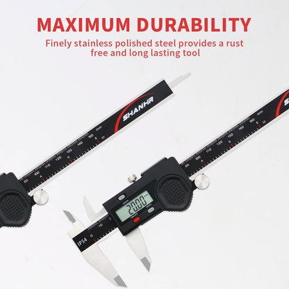 Hardened Stainless Steel Digital Caliper — 0.03mm Accuracy, Multiple Sizes